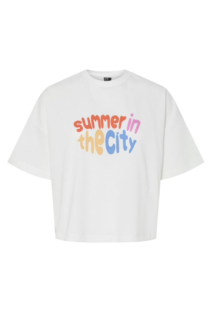 PCCHILLI SUMMER 2/4 LOOSE PRINT SWE 17158665 BRIGHT WHITE/SUMMER
